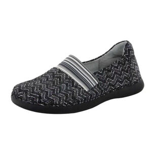 Alegria Glee Ric Rack Loafers Shoes US Size 6.5-7 EU 37 GLE-454 Slip On Black